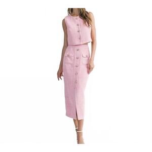 NEW MABLE penelope tweed set in pink